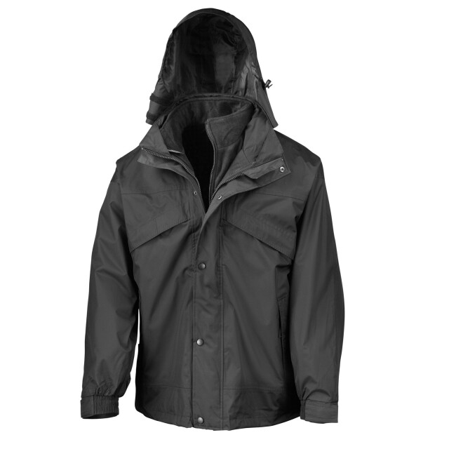 Result Unisex volwassen 3 in 1 fleecejack UTFK3277_black large