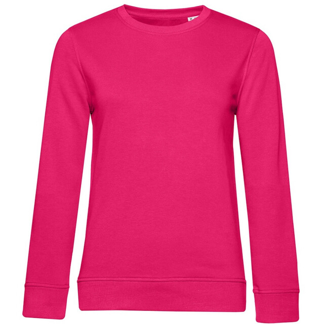 B and C Dames organic inspire crew hals sweatshirt UTFK3261_magentapink large