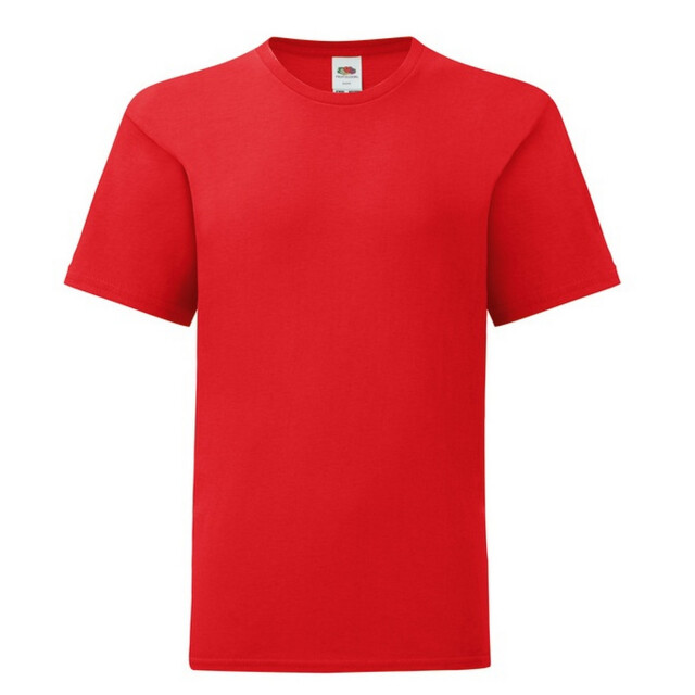Fruit of the Loom Effen kinder/kids iconic 150 t-shirt UTFK3251_red large