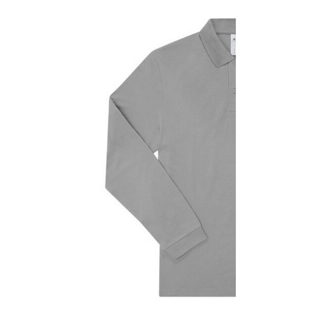 B and C Heren my polo 210 shirt met lange mouwen UTFK3248_sportsgrey large