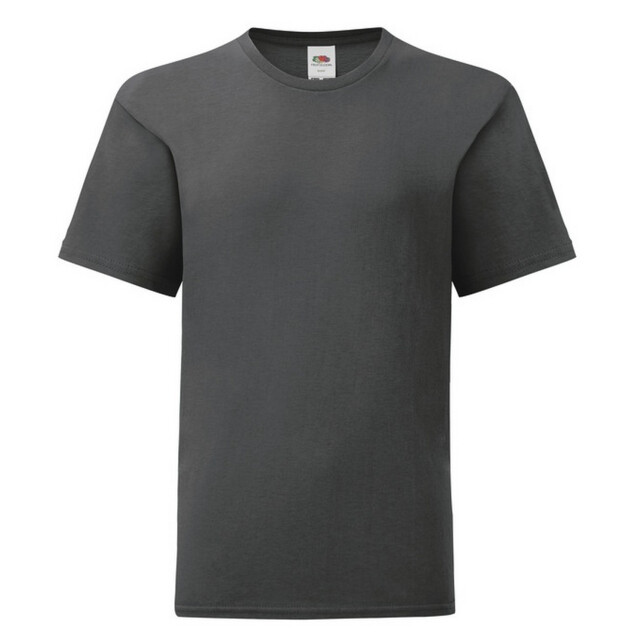 Fruit of the Loom Effen kinder/kids iconic 150 t-shirt UTFK3251_lightgraphite large