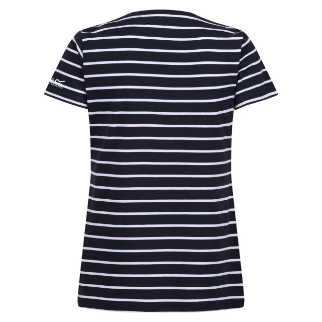 Regatta Dames filandra viii stripe t-shirt UTRG9954_navywhite large
