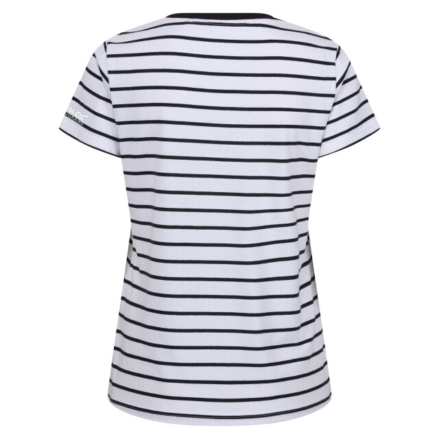 Regatta Dames filandra viii stripe t-shirt UTRG9954_whitenavy large