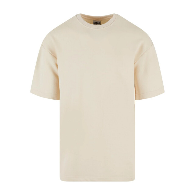 Urban Classics Heren terrycloth crew hals t-shirt UTTN1004_whitesand large