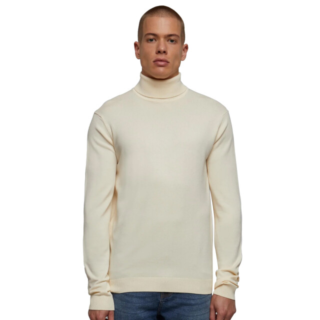 Urban Classics Heren gebreid schildpad hals sweatshirt UTTN1015_whitesand large
