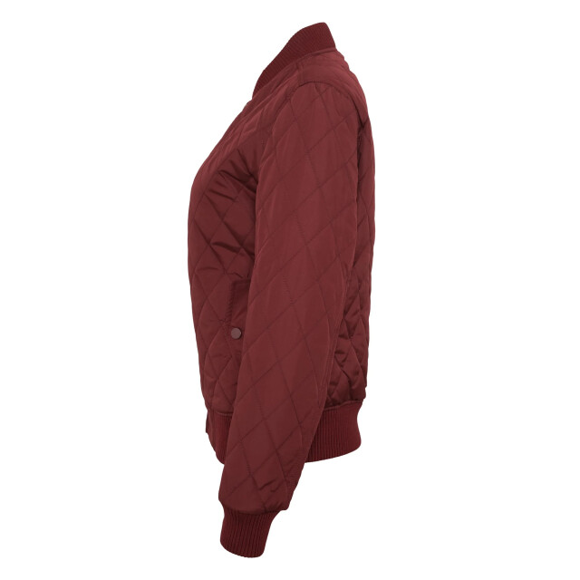 Urban Classics Dames diamond nylon gewatteerd jasje UTTN101_burgundy large