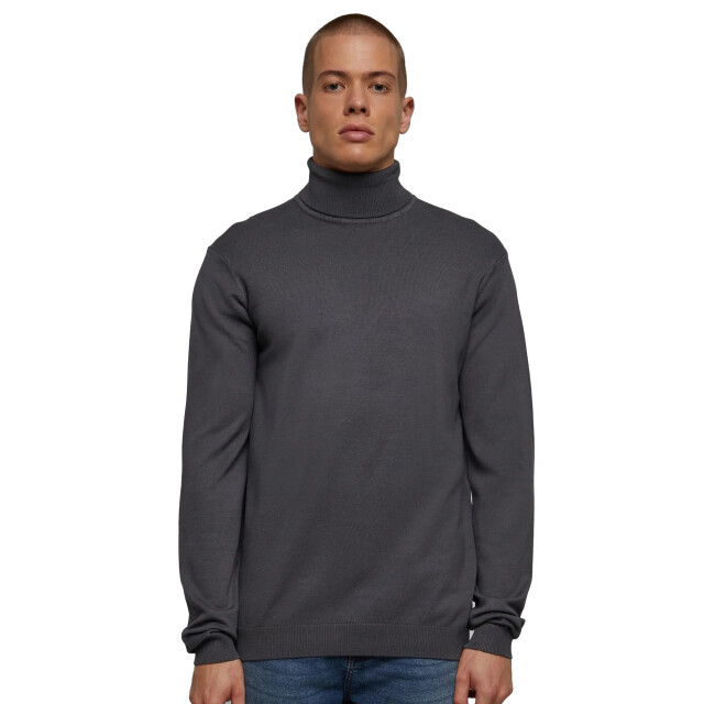 Urban Classics Heren gebreid schildpad hals sweatshirt UTTN1015_darkgrey large