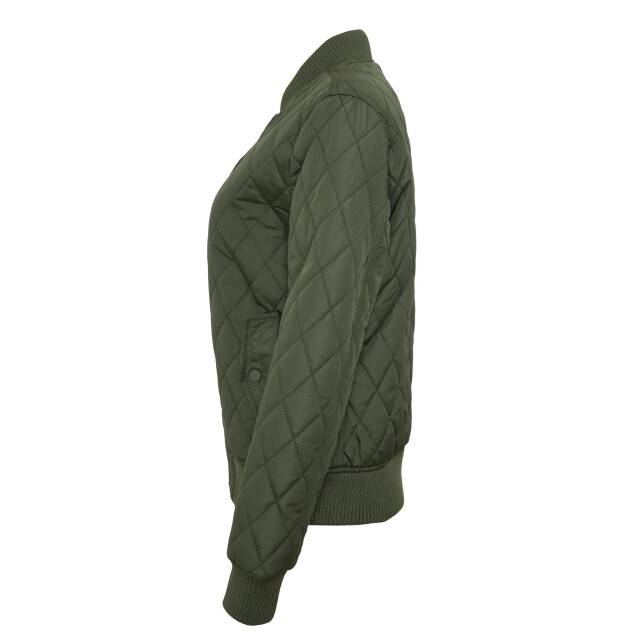 Urban Classics Dames diamond nylon gewatteerd jasje UTTN101_olive large