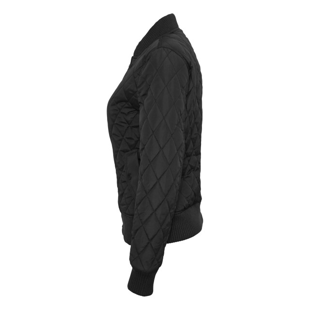 Urban Classics Dames diamond nylon gewatteerd jasje UTTN101_black large