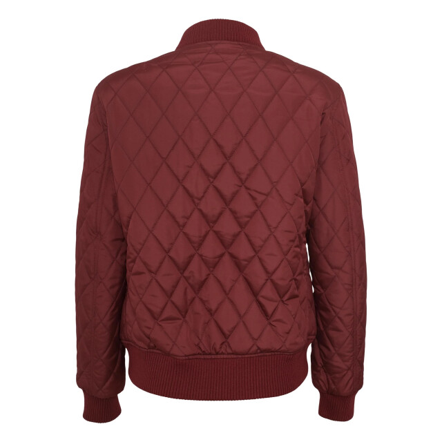 Urban Classics Dames diamond nylon gewatteerd jasje UTTN101_burgundy large