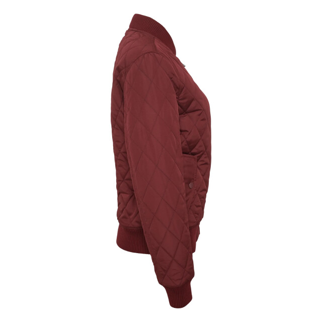 Urban Classics Dames diamond nylon gewatteerd jasje UTTN101_burgundy large