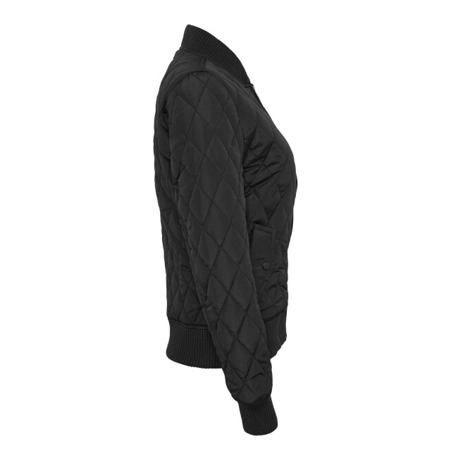 Urban Classics Dames diamond nylon gewatteerd jasje UTTN101_black large