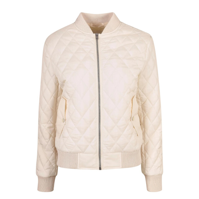 Urban Classics Dames diamond nylon gewatteerd jasje UTTN101_whitesand large