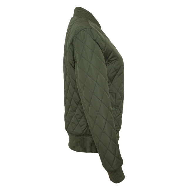 Urban Classics Dames diamond nylon gewatteerd jasje UTTN101_olive large