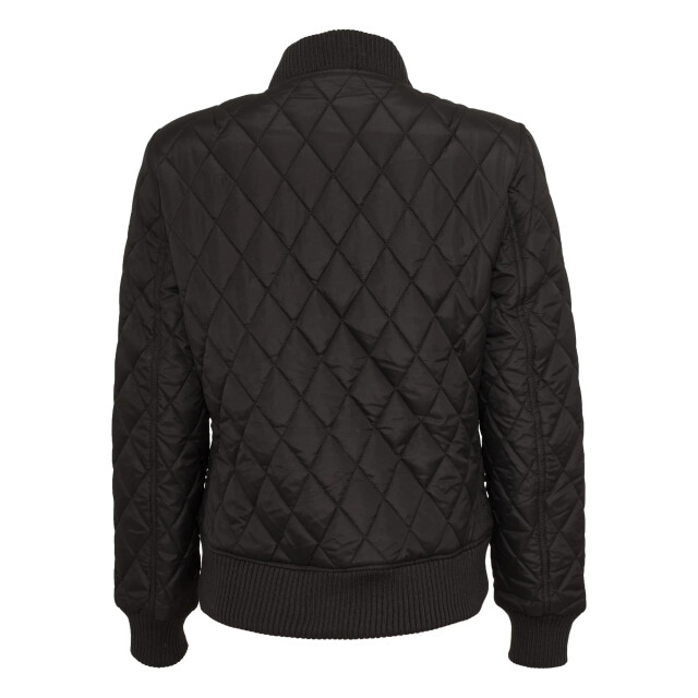 Urban Classics Dames diamond nylon gewatteerd jasje UTTN101_black large