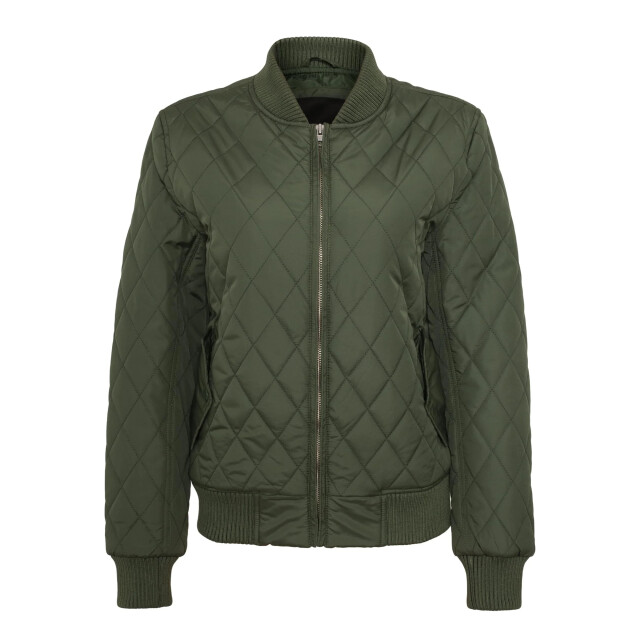 Urban Classics Dames diamond nylon gewatteerd jasje UTTN101_olive large