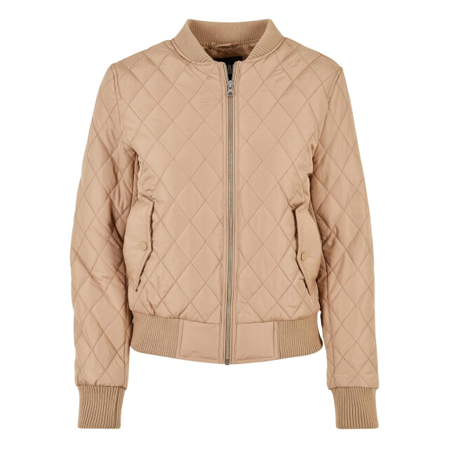 Urban Classics Dames diamond nylon gewatteerd jasje UTTN101_unionbeige large