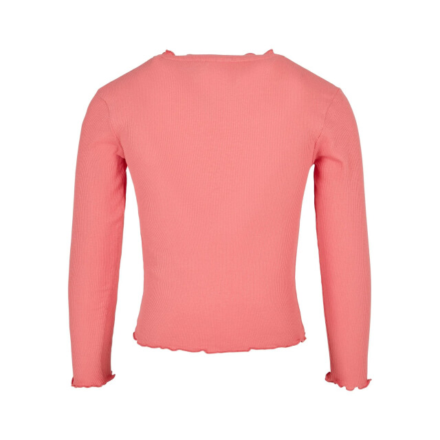 Urban Classics Meisjes t-shirt met korte geribde mouwen UTTN1037_palepink large
