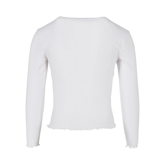 Urban Classics Meisjes t-shirt met korte geribde mouwen UTTN1037_white large