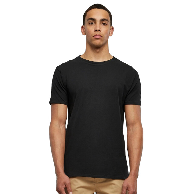 Urban Classics Heren gebreid slim t-shirt UTTN1038_black large