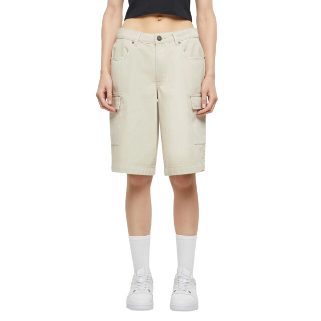 Urban Classics Dames katoenen cargo korte broek UTTN1043_softseagrass large