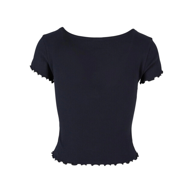 Urban Classics Dames babylock geribd t-shirt UTTN1048_black large