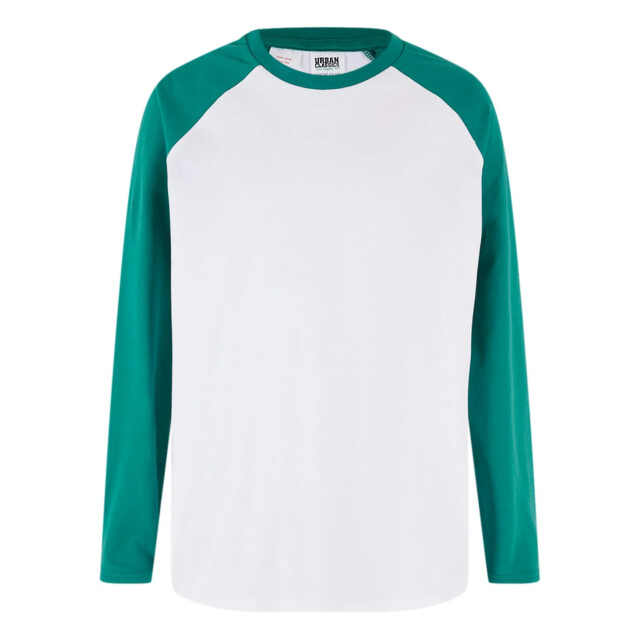 Urban Classics Jongens bio oversized raglan t-shirt met lange mouwen (set van 2) UTTN1045_whiteblackgreen large