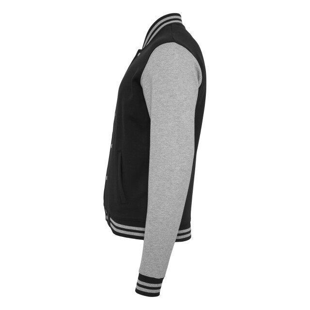 Urban Classics Heren college tweekleurig sweatjack UTTN104_blackgrey large