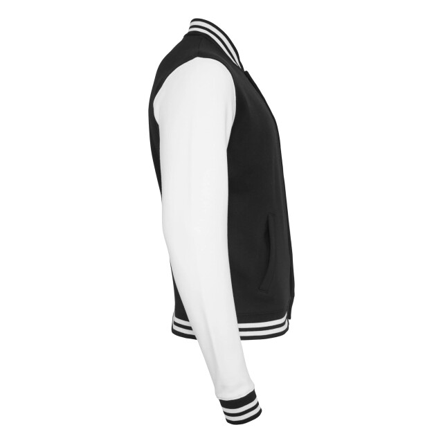 Urban Classics Heren college tweekleurig sweatjack UTTN104_blackwhite large