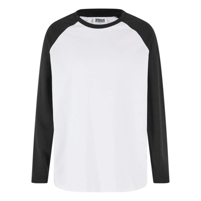 Urban Classics Jongens bio oversized raglan t-shirt met lange mouwen (set van 2) UTTN1045_whiteblackgreen large