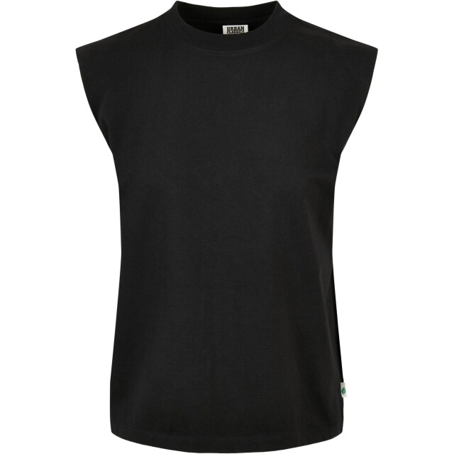 Urban Classics Dames organic gewatteerde schoudertanktop UTTN1050_black large