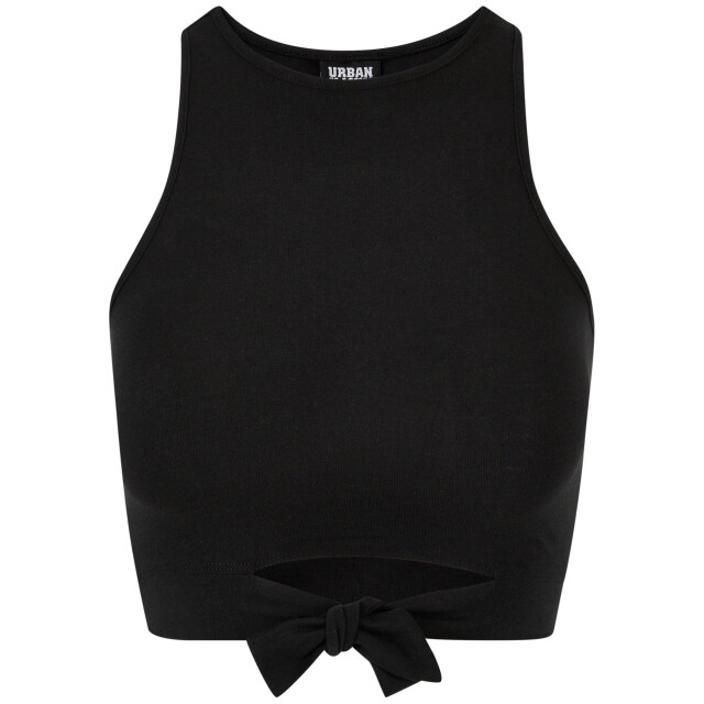 Urban Classics Dames front knot gewaad top UTTN1052_black large