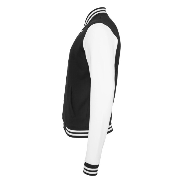 Urban Classics Heren college tweekleurig sweatjack UTTN104_blackwhite large