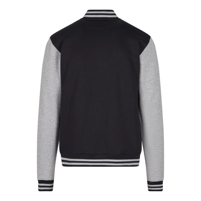 Urban Classics Heren college tweekleurig sweatjack UTTN104_blackgrey large