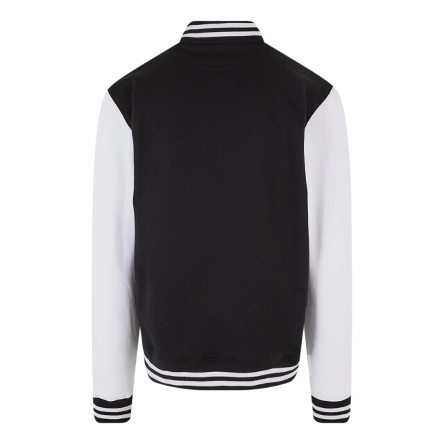 Urban Classics Heren college tweekleurig sweatjack UTTN104_blackwhite large