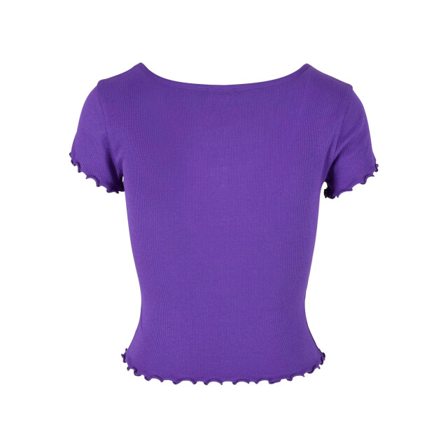 Urban Classics Dames babylock geribd t-shirt UTTN1048_black large