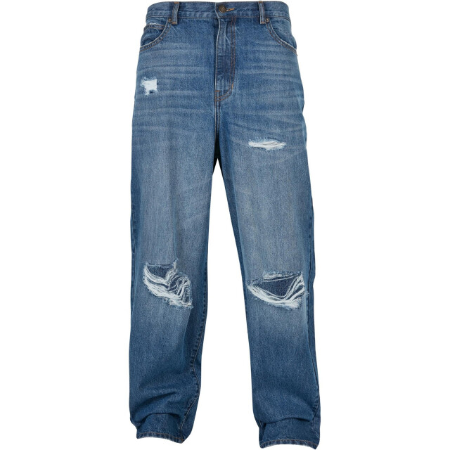 Urban Classics Heren 90's distressed jeans UTTN1054_middeepbluedestroyedwashed large