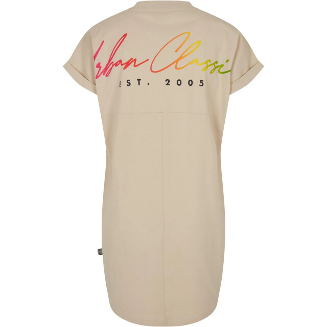 Urban Classics Dames regenboog t-shirt jurk UTTN1063_softseagrass large