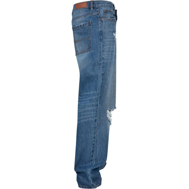 Urban Classics Heren 90's distressed jeans UTTN1054_middeepbluedestroyedwashed large