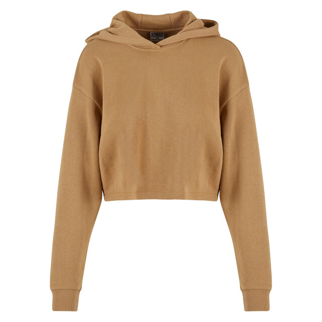 Urban Classics Dames terrycloth lichtgewicht oversized crop hoodie UTTN1066_unionbeige large