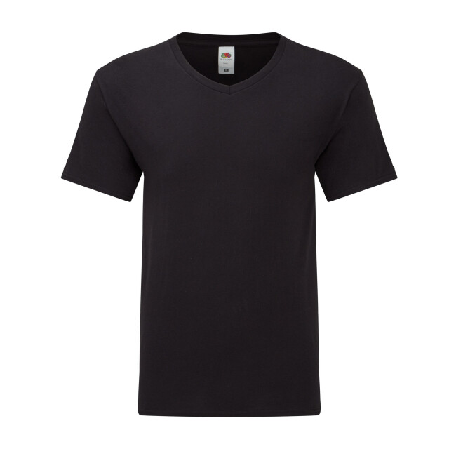 Fruit of the Loom Unisex adult iconisch v hals t-shirt UTLT1663_black large