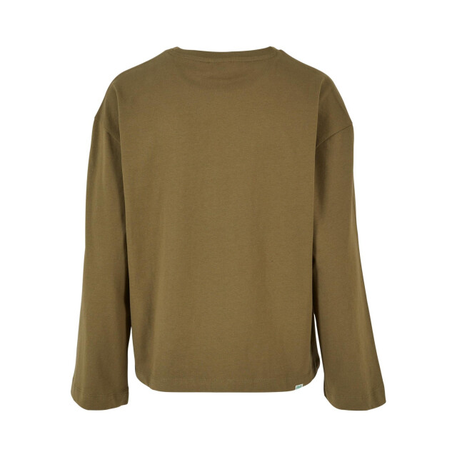 Urban Classics Dames organic cotton oversized t-shirt met lange mouwen UTTN1072_tiniolive large