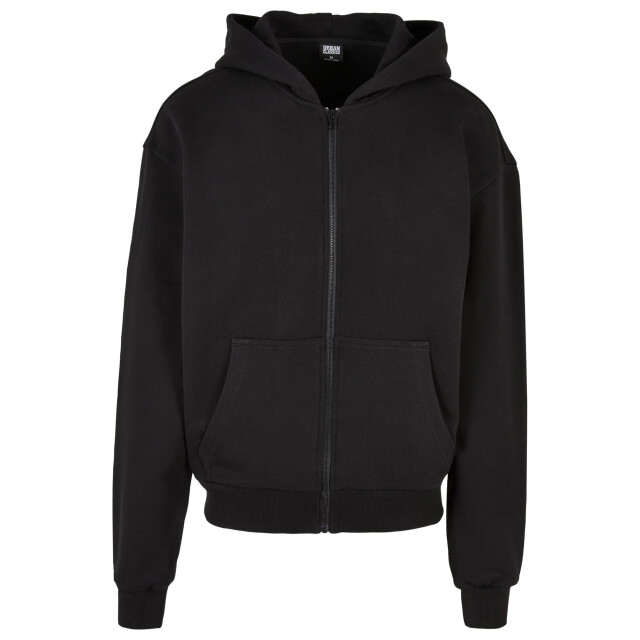 Urban Classics Heren zip ultra zwaargewicht hoodie UTTN1071_black large