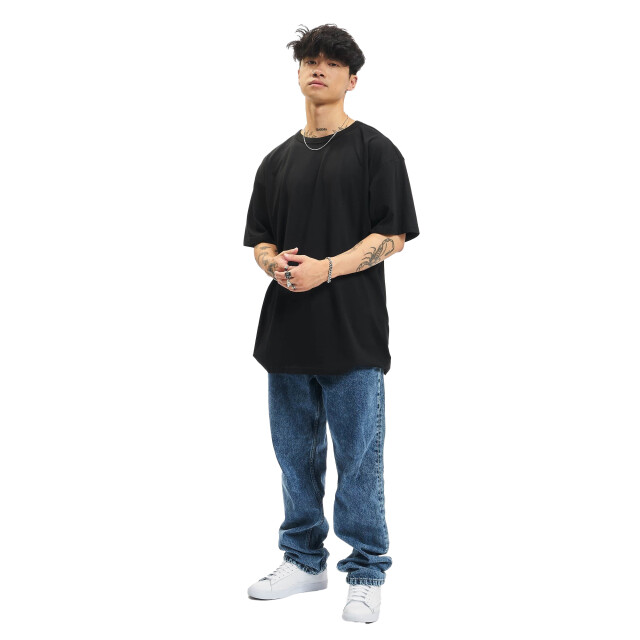 Urban Classics Heren shaped turn up lang t-shirt (set van 2) UTTN1077_black large