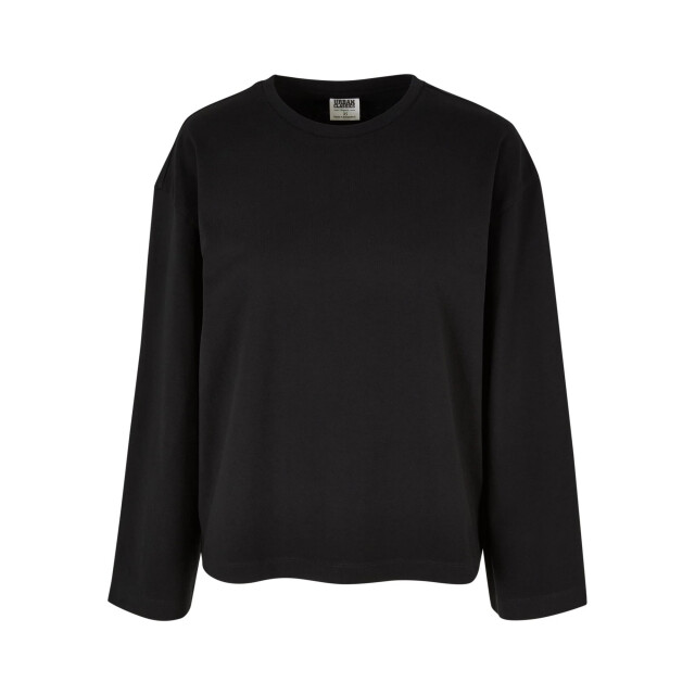 Urban Classics Dames organic cotton oversized t-shirt met lange mouwen UTTN1072_black large