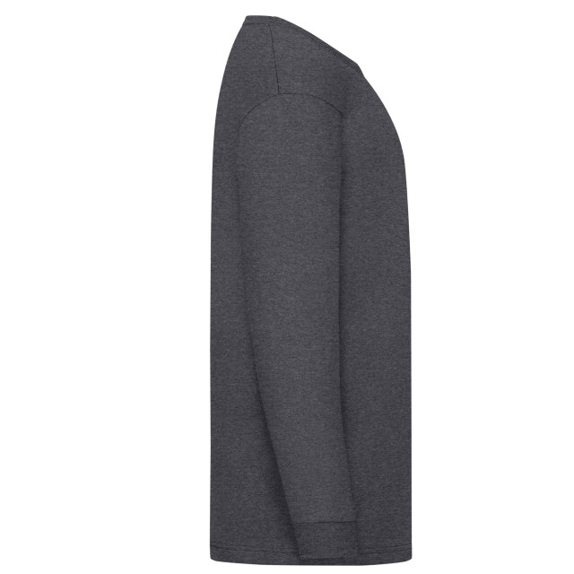 Fruit of the Loom Kinder/kinder valueweight polycotton t-shirt met lange mouwen UTFK3188_darkheathergrey large