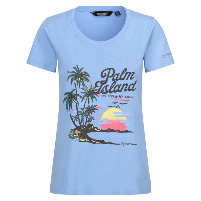 Regatta Dames filandra viii palmboom t-shirt UTRG9891_hydrangeablue large