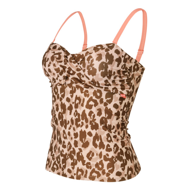 Regatta Dames aceana iii luipaardprint tankini top UTRG9906_brownbeige large