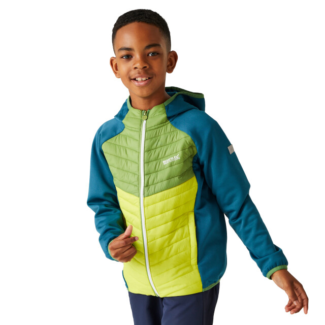 Regatta Kinders/kids kielder viii hybride jas UTRG9921_moroccanbluepiquantgreencitronlime large