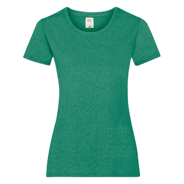 Fruit of the Loom Dames valueweight t-shirt UTLT2472_retroheathergreen large